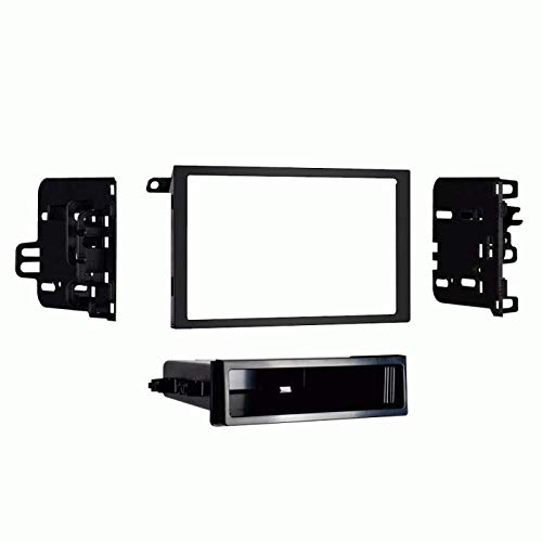 Universal Single/Double DIN Car Stereo Dash Kit - Compatible with 2000-2005 Pontiac Sunfire, Black Trim Bezel for Aftermarket Radio Installation | Perfect for Car Audio Upgrades & Custom Installations