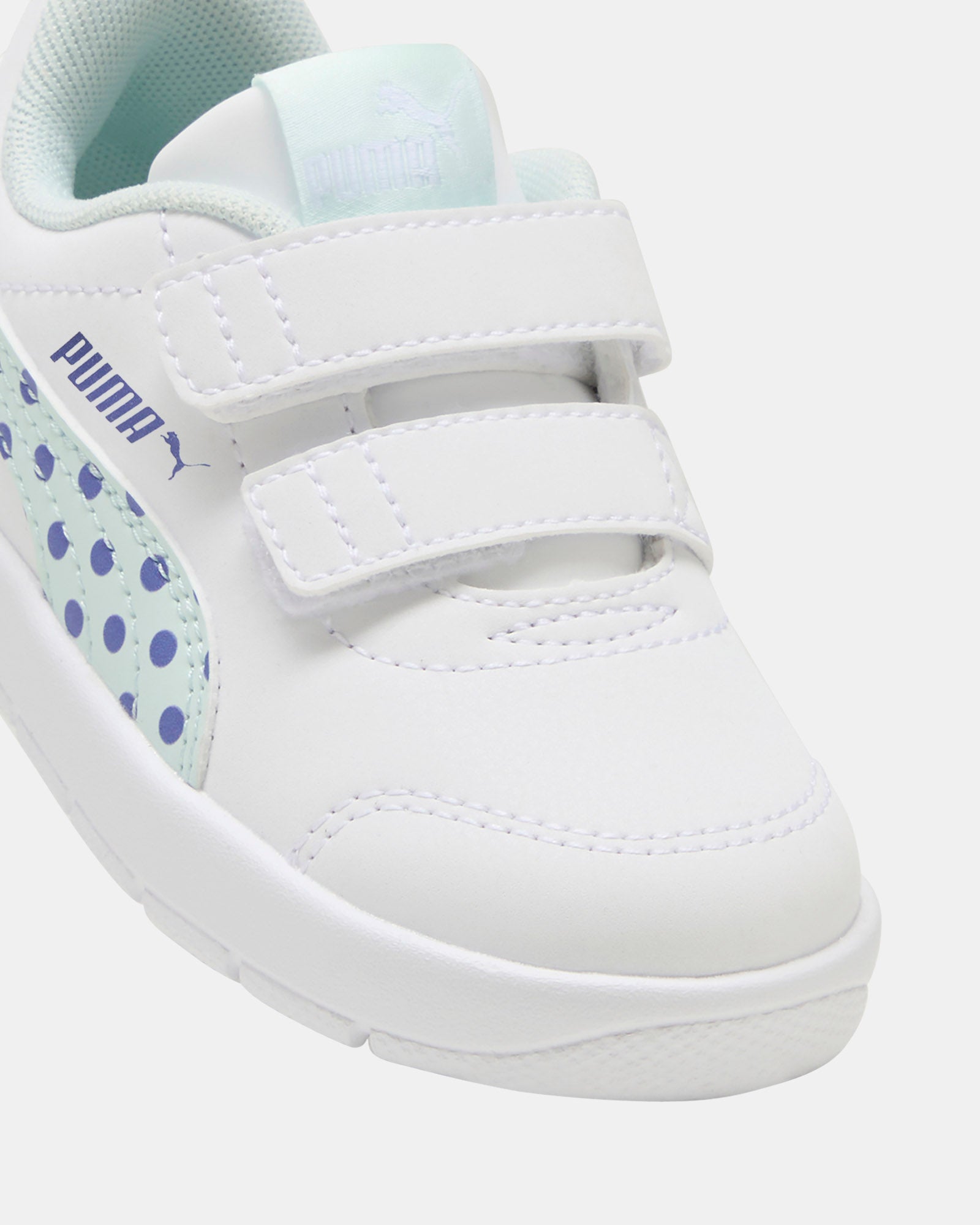 Courtflex V3 Dotty V Inf White/Blue - Premium Volleyball Shoes for Women - Lightweight & Breathable for Indoor Court Play