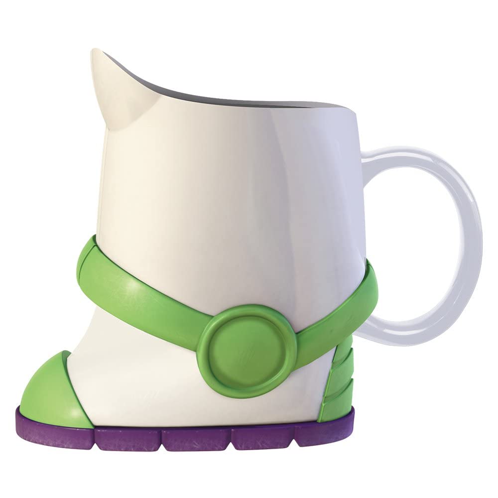 Toy Story Buzz Lightyear Boot 20 oz Ceramic Sculpted Mug - Space-Themed Coffee Cup for Disney Fans, Perfect for Home, Office & Gift Giving