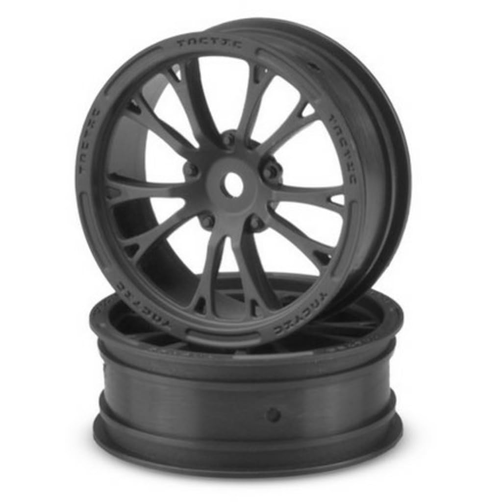 J Concepts Tactic Street Eliminator Front Wheels - High Performance RC Car Wheels for Off-Road Racing (Black) | Perfect for RC Crawlers, Rock Racing & Competitive Drifting