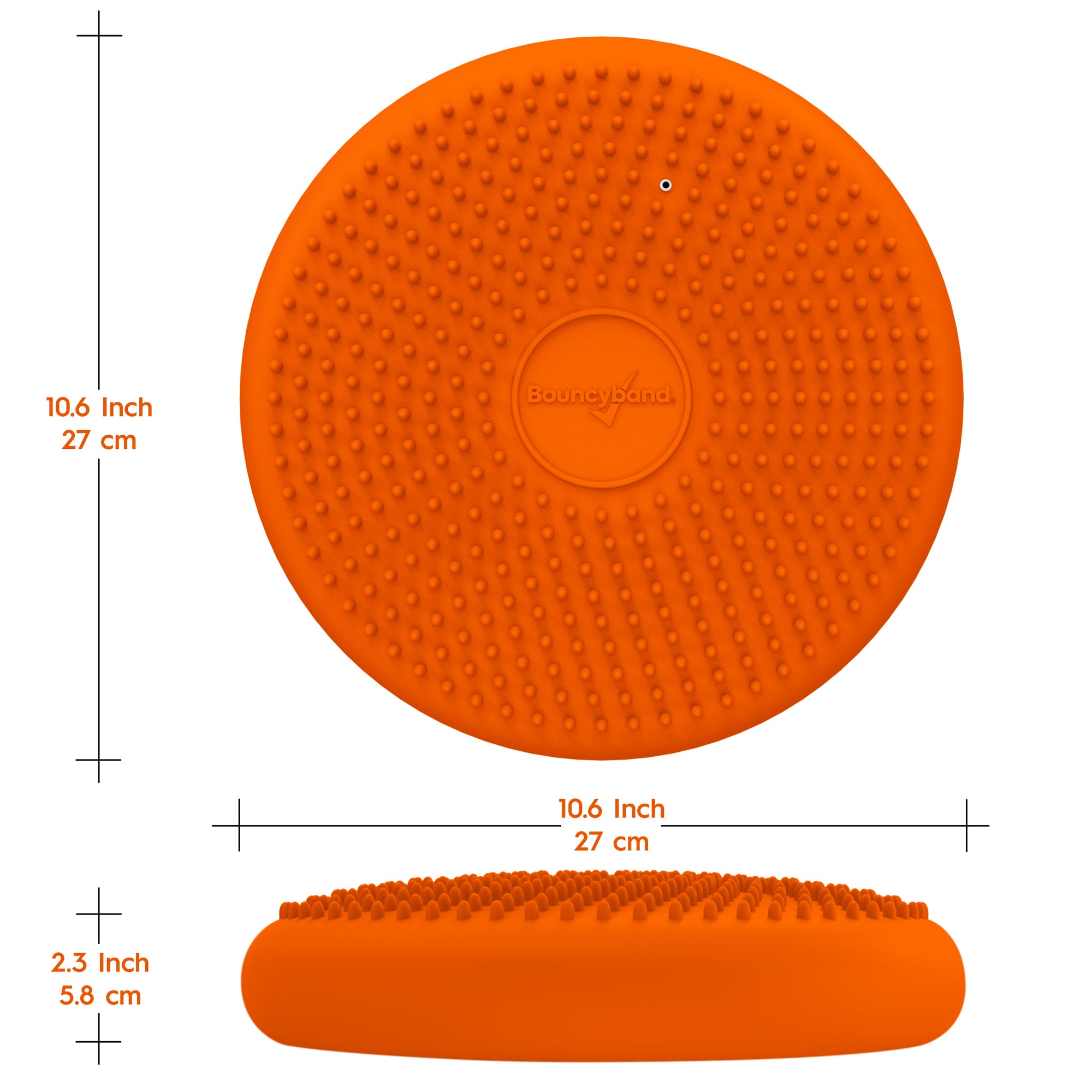 Bouncyband Little Wiggle Seat Sensory Cushion for Kids - Vibrant Orange Stability Disc - Improve Focus & Movement for Classroom, Home & Therapy Use