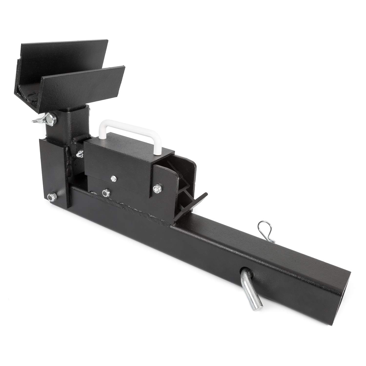 GREAT DAY Tote Caddy Trash Can Transporter - Heavy Duty 200 lbs Capacity Hitch Mount Carrier for Trucks, SUVs, Golf Carts & ATVs - Black Powder-Coated Finish (Model TC5000) - Perfect for Camping, Tailgating & Yard Waste Transport