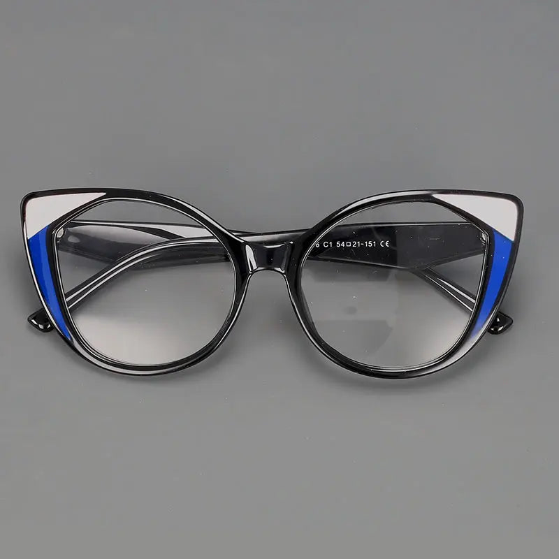 CCspace Women's Full Rim Square Cat Eye Titanium Eyeglasses Frame - Lightweight & Durable TR90 Material - Perfect for Work, Reading & Fashion Accessories
