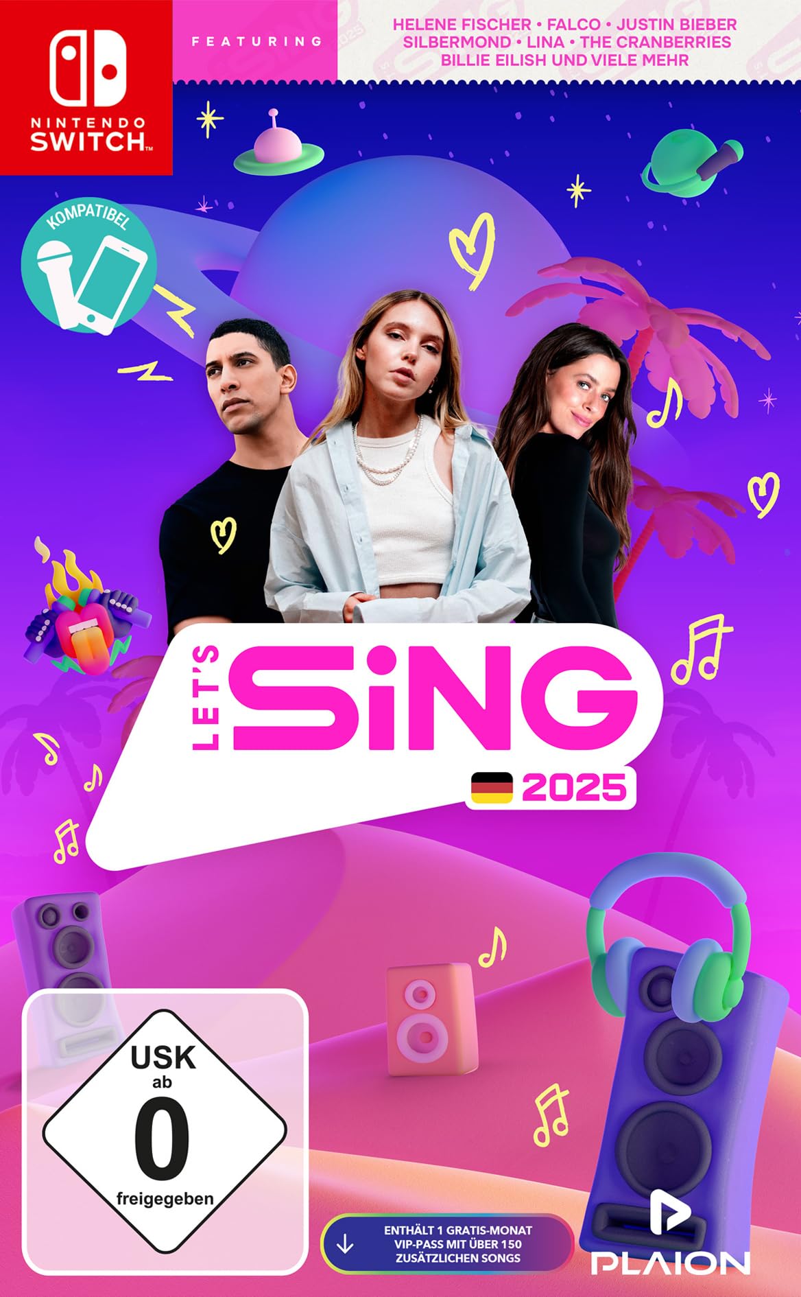 Let's Sing 2025 German Edition - Nintendo Switch Game | Family Karaoke Party & Music Entertainment