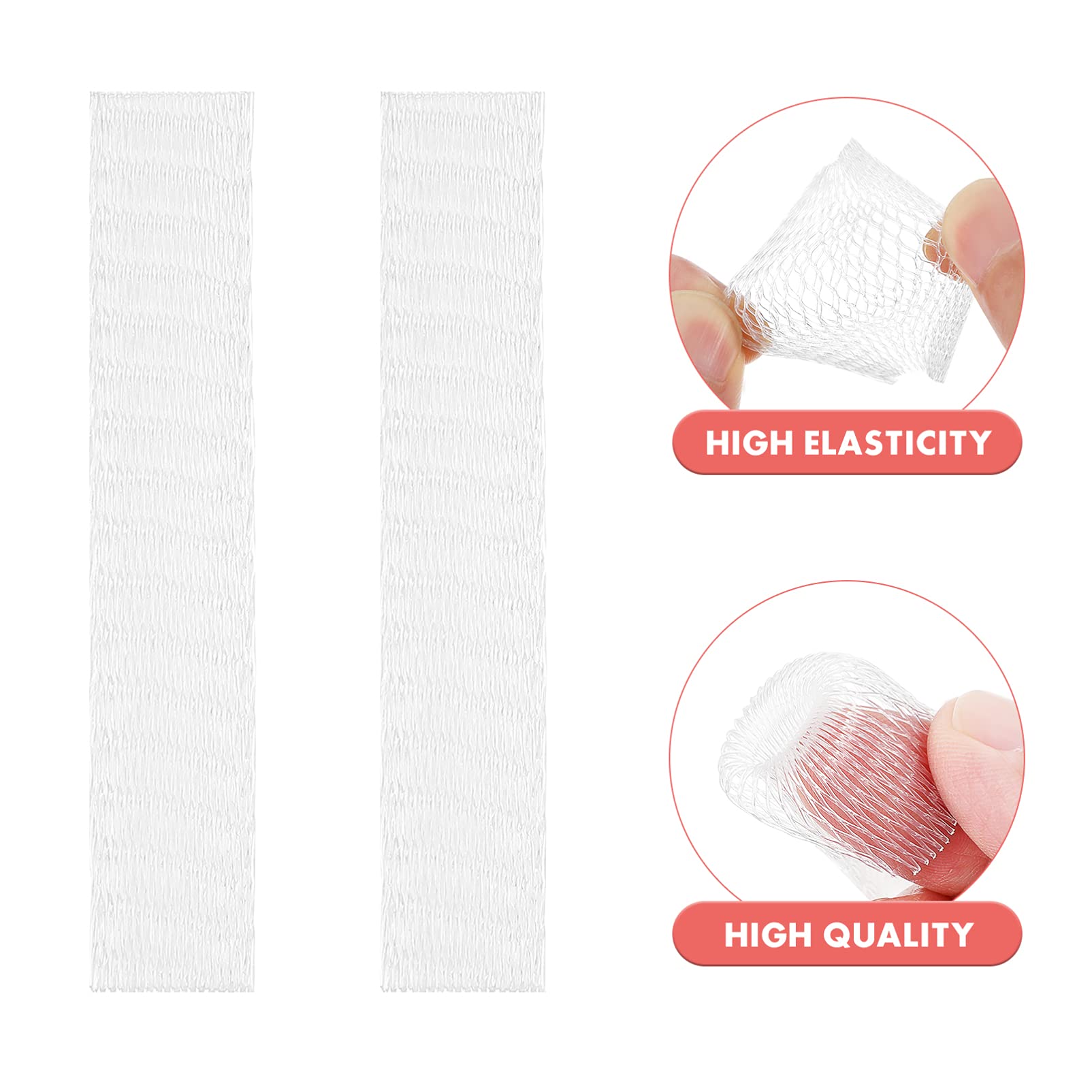 EXCLUZO 100pcs Reusable Expandable Mesh Makeup Brush Organizer - Breathable Cosmetic Brush Protector Storage Bag for Travel & Home Vanity Organization