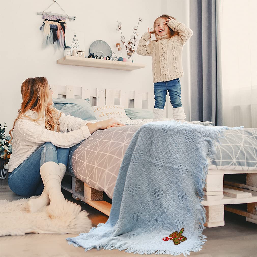 Custom Embroidered Gingerbread Man Baby Blankets for Boys & Girls - Soft Nursery Bedding for Cribs, Strollers & Gift Giving
