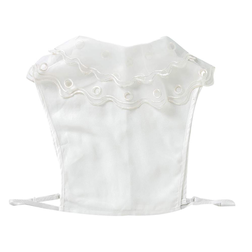 Detachable Fake Collar for Women - Embroidered Half Shirt Blouse Dickies Style | Perfect for Office Wear, Cosplay & Fashion Layering