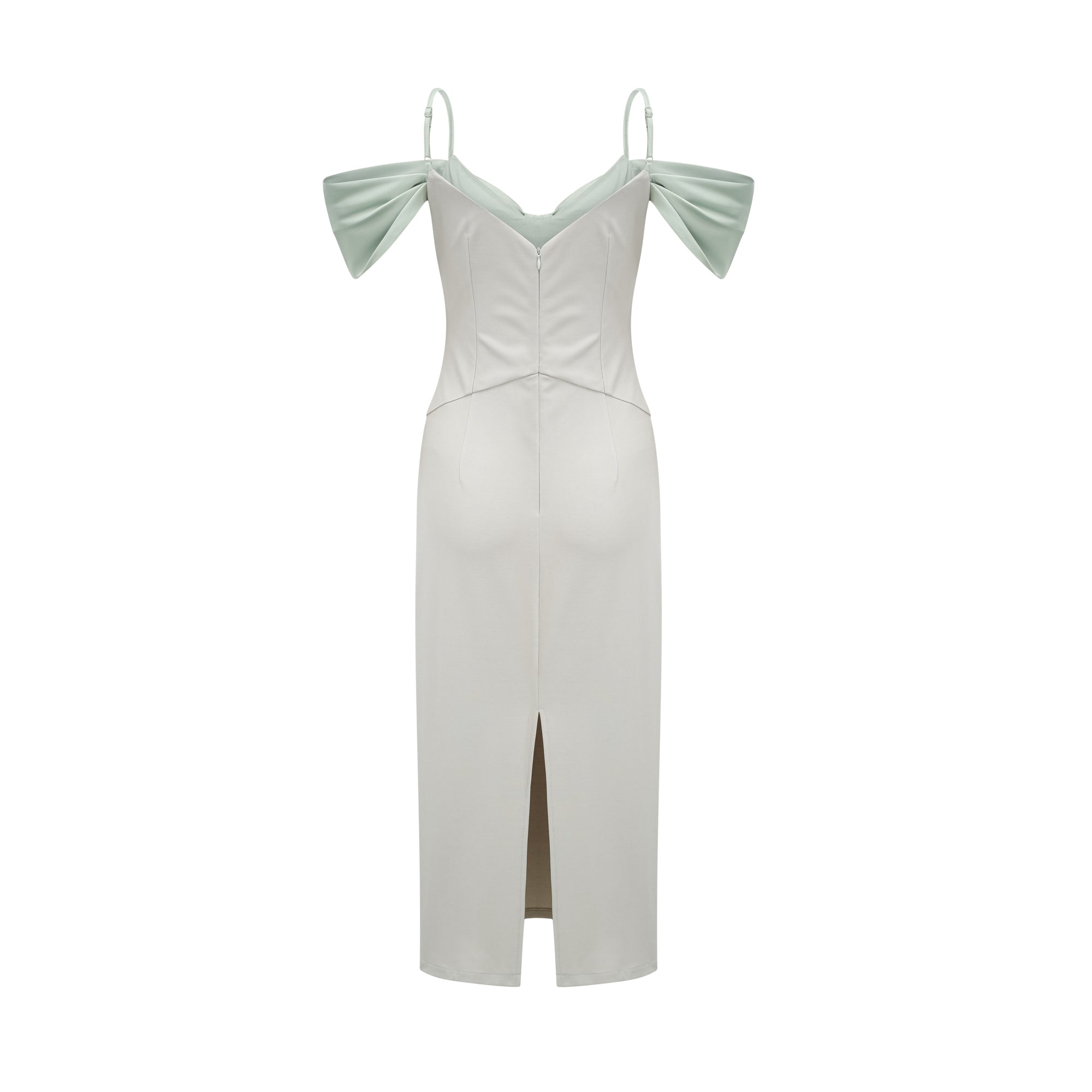 Charline Green Midi Dress for Women - Elegant Flowy Summer Dress for Casual Outings, Parties & Weddings