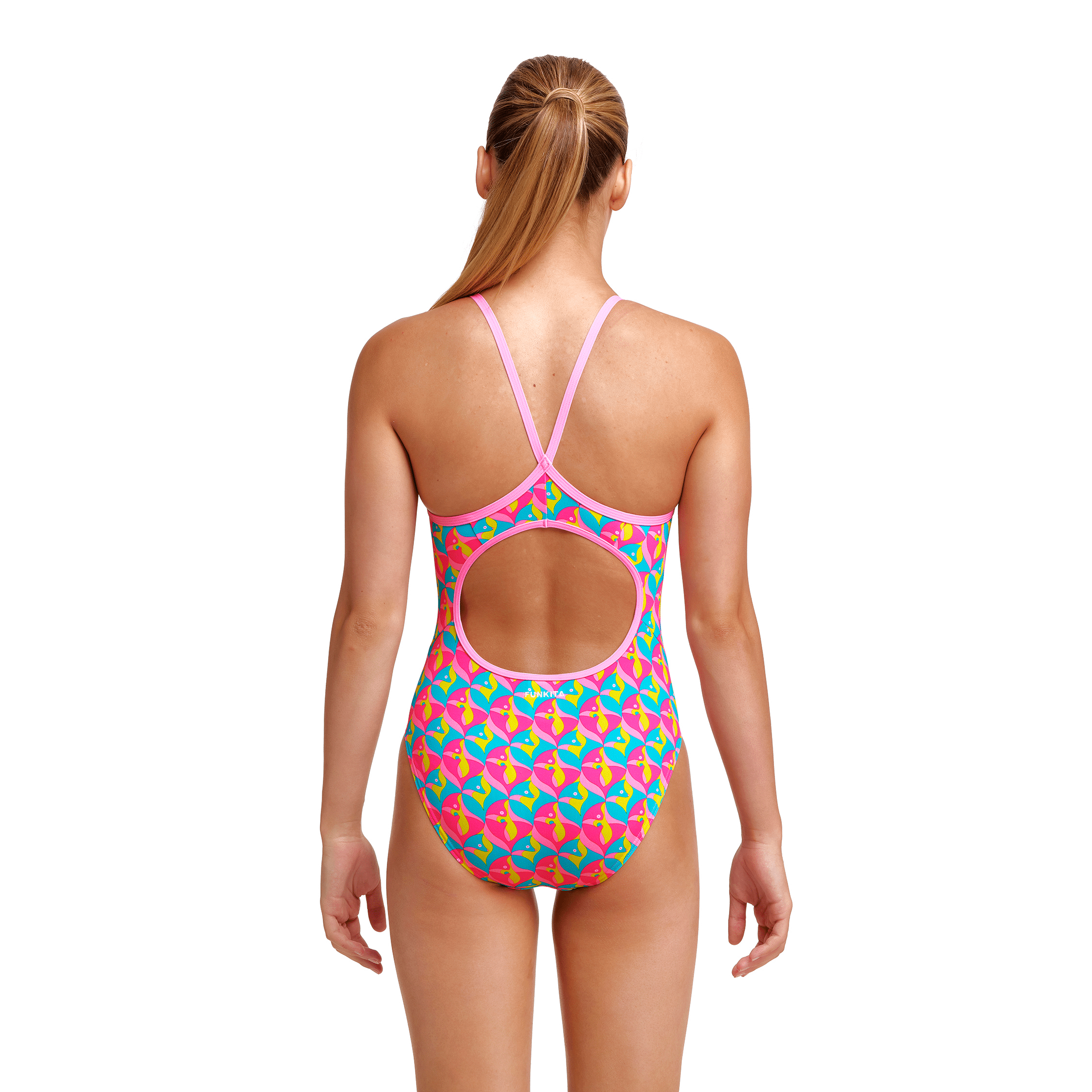Funkita Foxy Girls Diamond Back One Piece Swimsuit - Stylish & Comfortable Swimwear for Kids, Perfect for Pool Parties, Beach Vacations & Summer Activities
