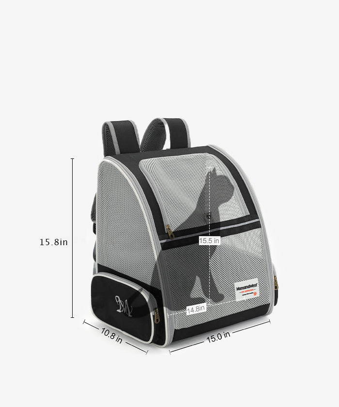 Montana West 3-Side Mesh Pet Carrier Backpack - Lightweight & Breathable for Small Dogs & Cats - Perfect for Travel, Hiking & Outdoor Adventures