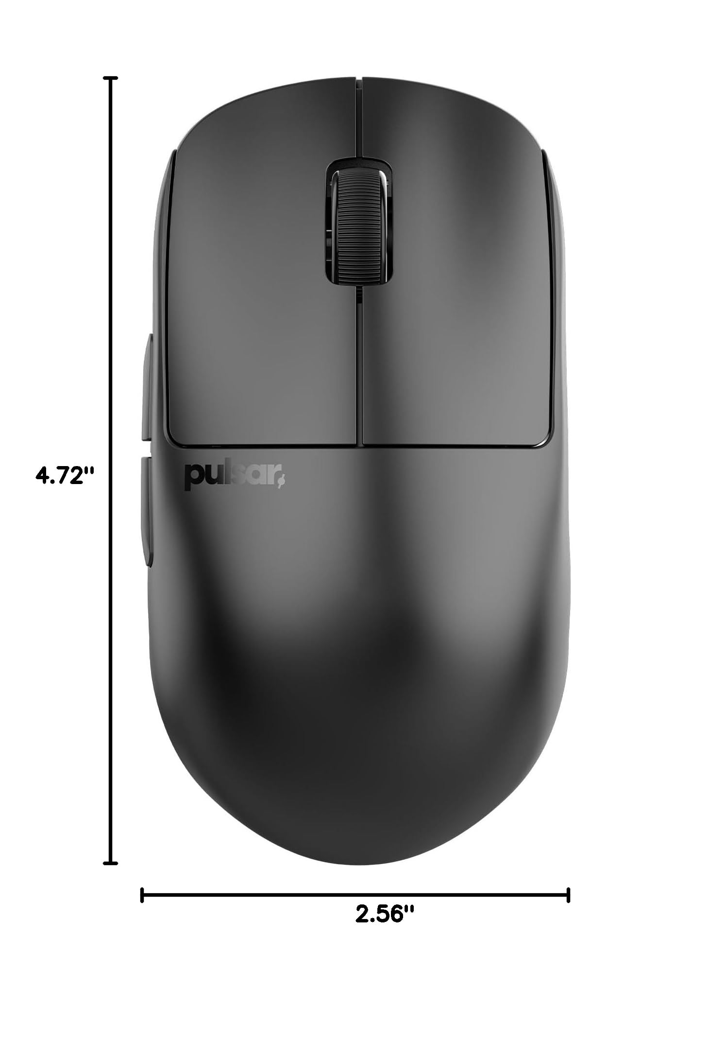 Pulsar X2H Wireless Gaming Mouse - Ultra Lightweight 54g, Symmetrical Design, Optical Switches, 26000 DPI PAW3395 Sensor, 2.4GHz 1ms Response - Perfect for FPS, MOBA & Esports Gaming (Medium, Black)