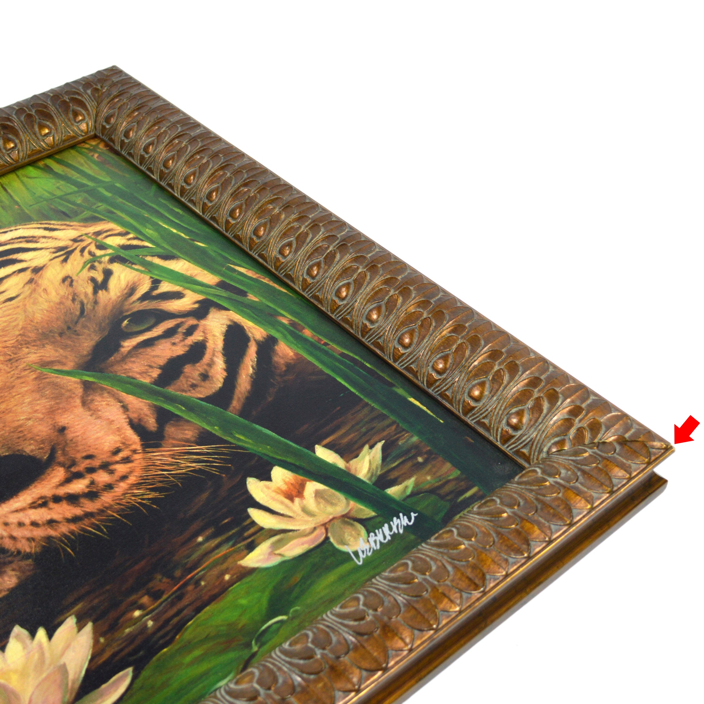 Original Signed Lazy Bengal Tiger Giclee Print on Canvas #29/250 by Weber - Perfect for Home Decor, Office Art & Wildlife Enthusiasts