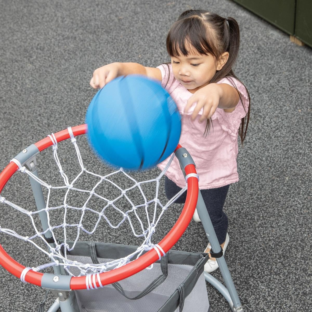 Toddler Basketball Hoop with Storage - Indoor/Outdoor Kids Basketball Toy for Ages 18+ Months - Perfect for Playroom & Backyard Fun