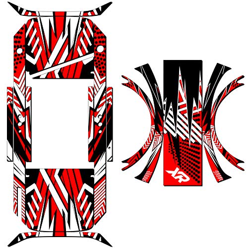 OneWheel Plus XR Graphics Kit - Mayhem Red Rail & Fender Decals with Grip Tape | Earth SURF Design by Senge Graphics Inc. | Perfect for Customizing & Protecting Your OneWheel Electric Skateboard
