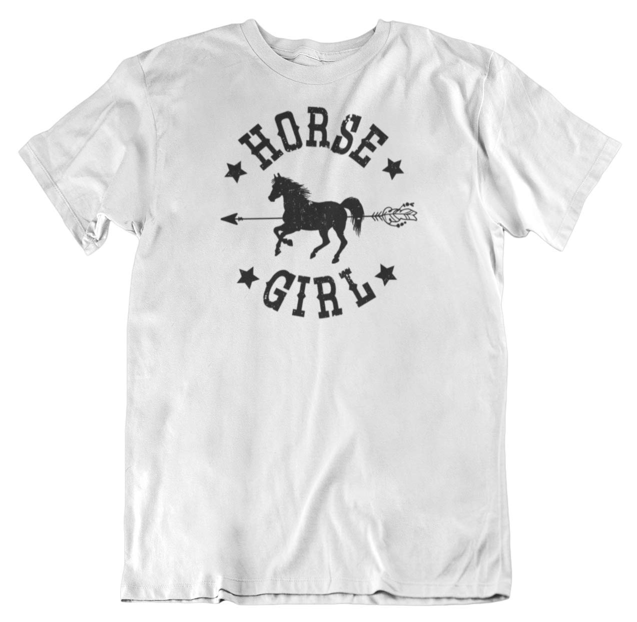 Horse Girl Print T-Shirt for Women & Girls - Trendy Graphic Tee for Equestrian Lovers | Perfect Gift for Birthday Parties, Horse Shows & Casual Wear