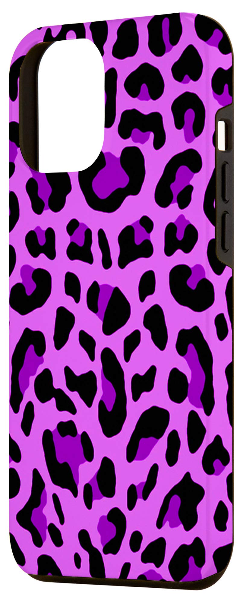 iPhone 12 Pro Max Case - Purple Leopard Print & Black Cheetah Skin Pattern Protective Cover | Slim Fit Shockproof Phone Case for Women & Men | Perfect for Daily Use, Travel & Outdoor Activities