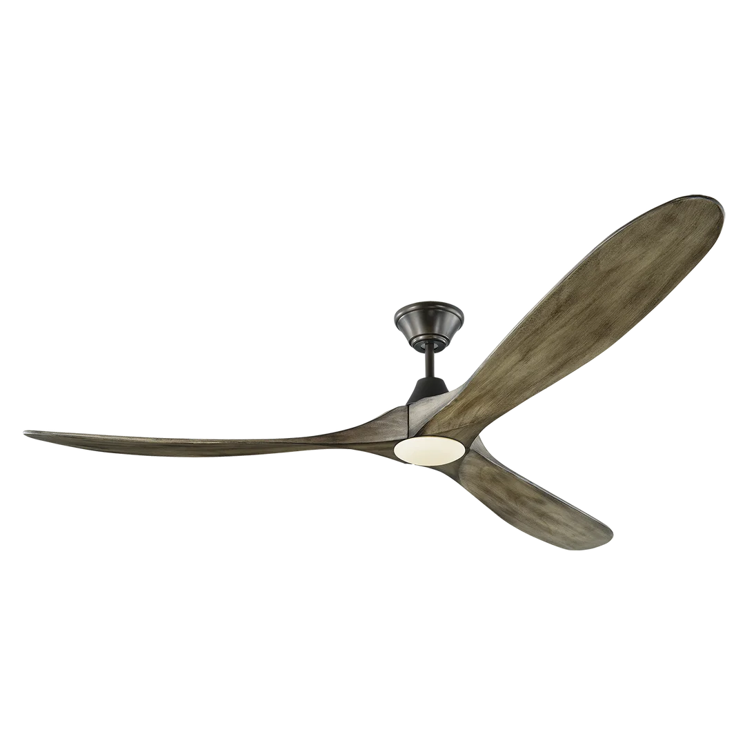 Maverick LED Ceiling Fan with Remote Control, 52 Inch Modern Smart Ceiling Fan with Light, Quiet Reversible Motor, Energy Efficient - Perfect for Living Room, Bedroom, and Office Spaces