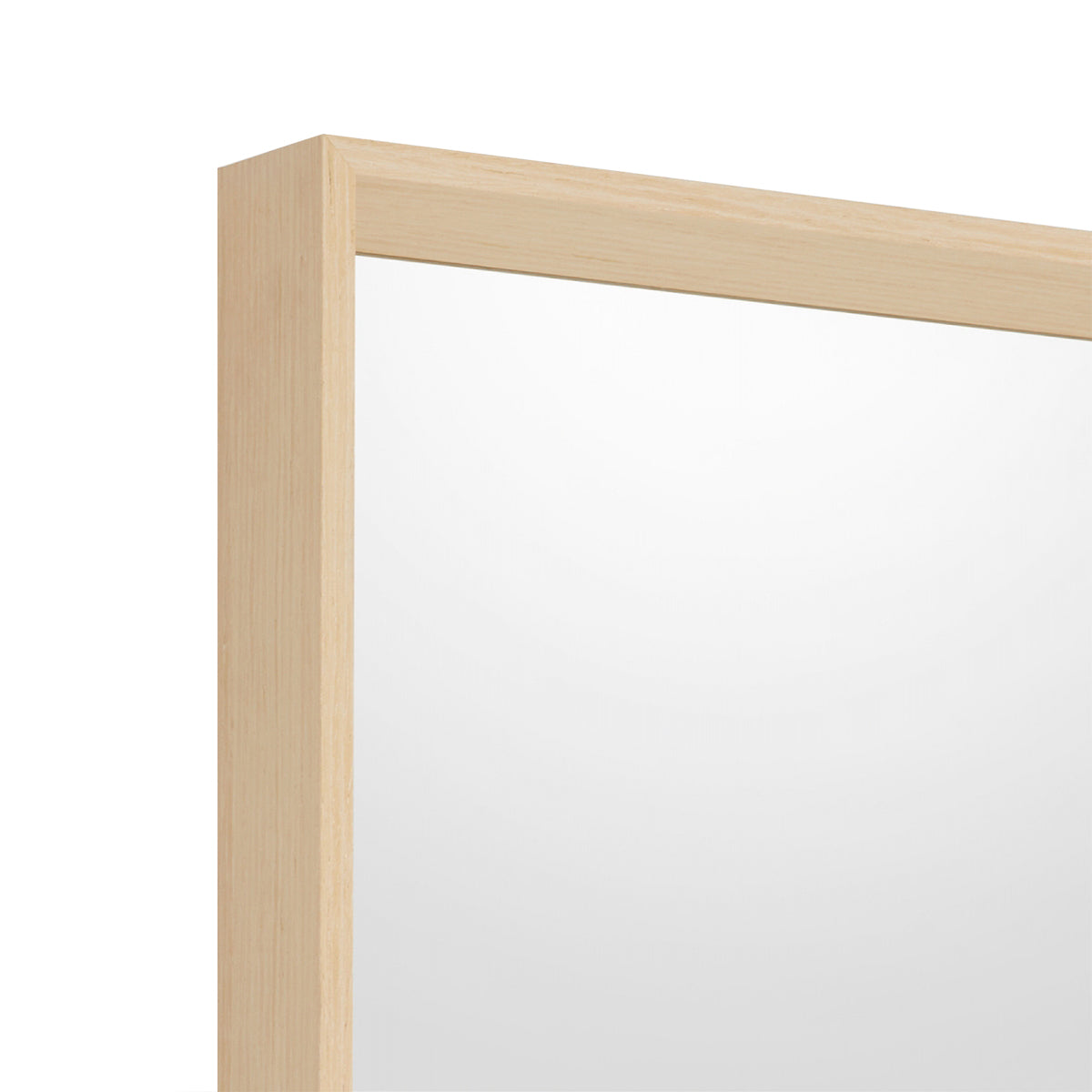 Hugo Timber Mirror - Light Wooden Wall Mirror for Bedroom, Living Room & Bathroom Decor | Modern Farmhouse Style Home Accent