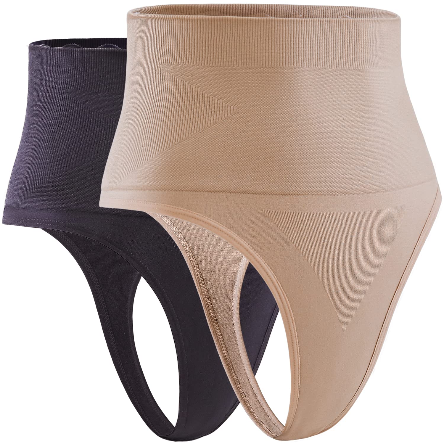 Seamless Mid-Waist Tummy Control Thong Shapewear for Women - Slimming Girdle Panties & Cincher Underwear - Perfect for Dresses, Workouts & Everyday Wear