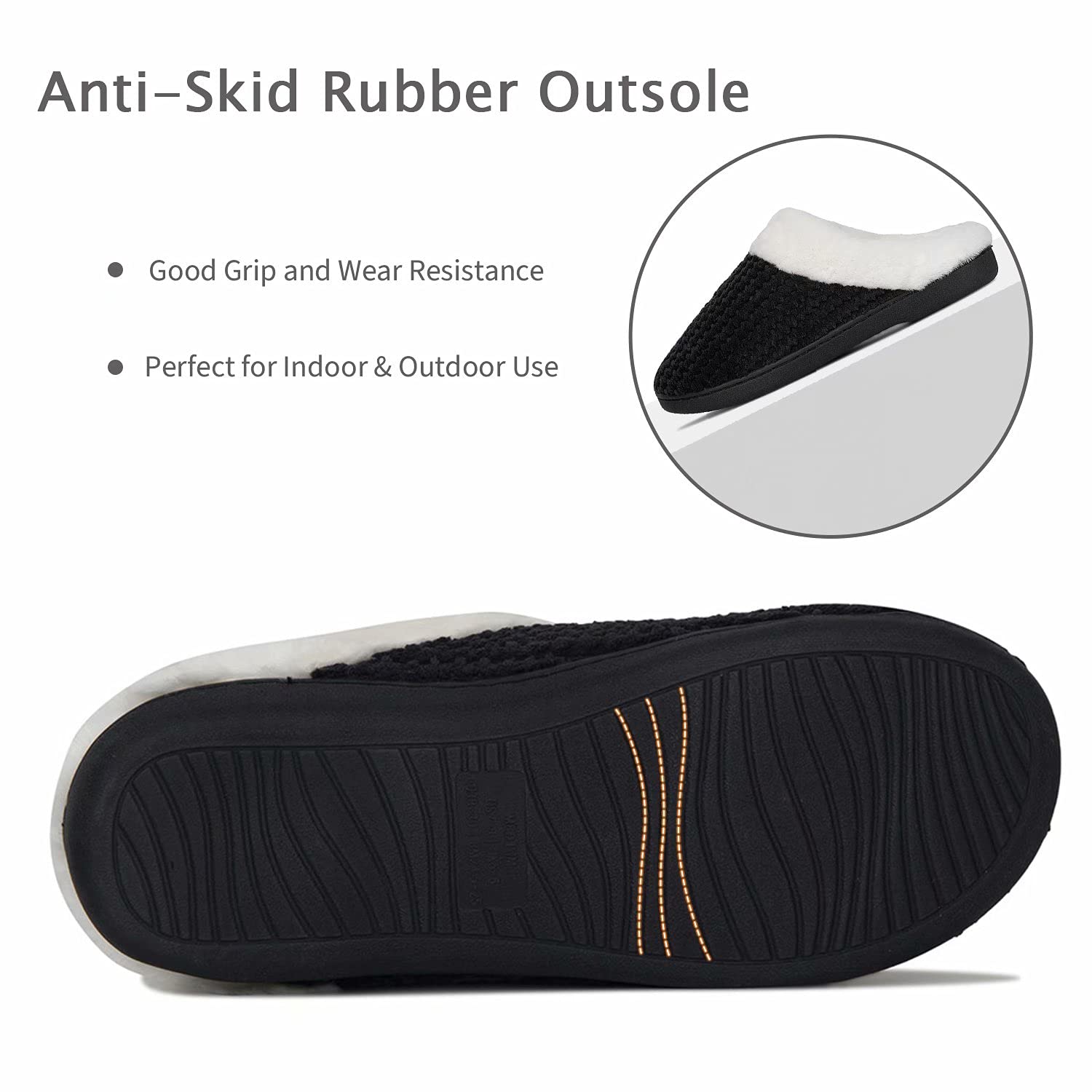 YALOX Women's Memory Foam Slippers - Warm & Comfortable Anti-Slip House Shoes for Indoor & Outdoor Use - Soft Cotton Bedroom Slippers for Relaxing at Home, Lounging, and Quick Errands