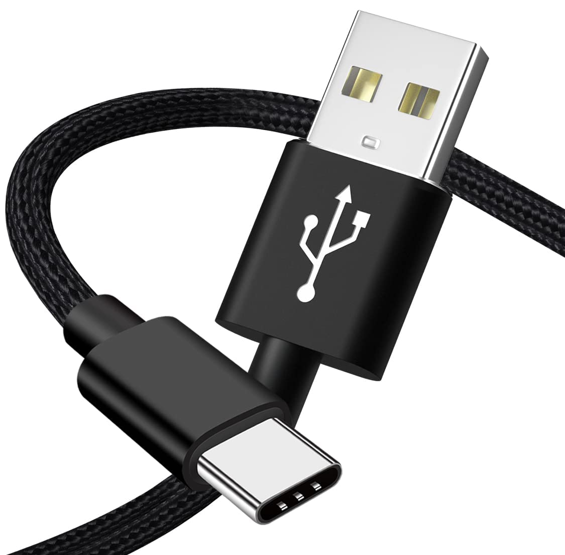 10ft USB-C Charger Cable for GoPro Hero MAX/11/10/9/8/7/6/5/Session & Samsung Galaxy Note/LG G7 - Fast Charging & Data Sync Cord (Black/White/Silver) - Perfect for Travel, Vlogging & Outdoor Adventures