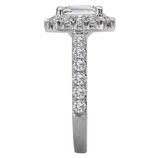 18KT 7/8 CTW Diamond Pave Octagon Halo Engagement Ring Setting for 1 CT Radiant/Emerald Cut - Perfect for Proposals, Anniversaries & Special Occasions