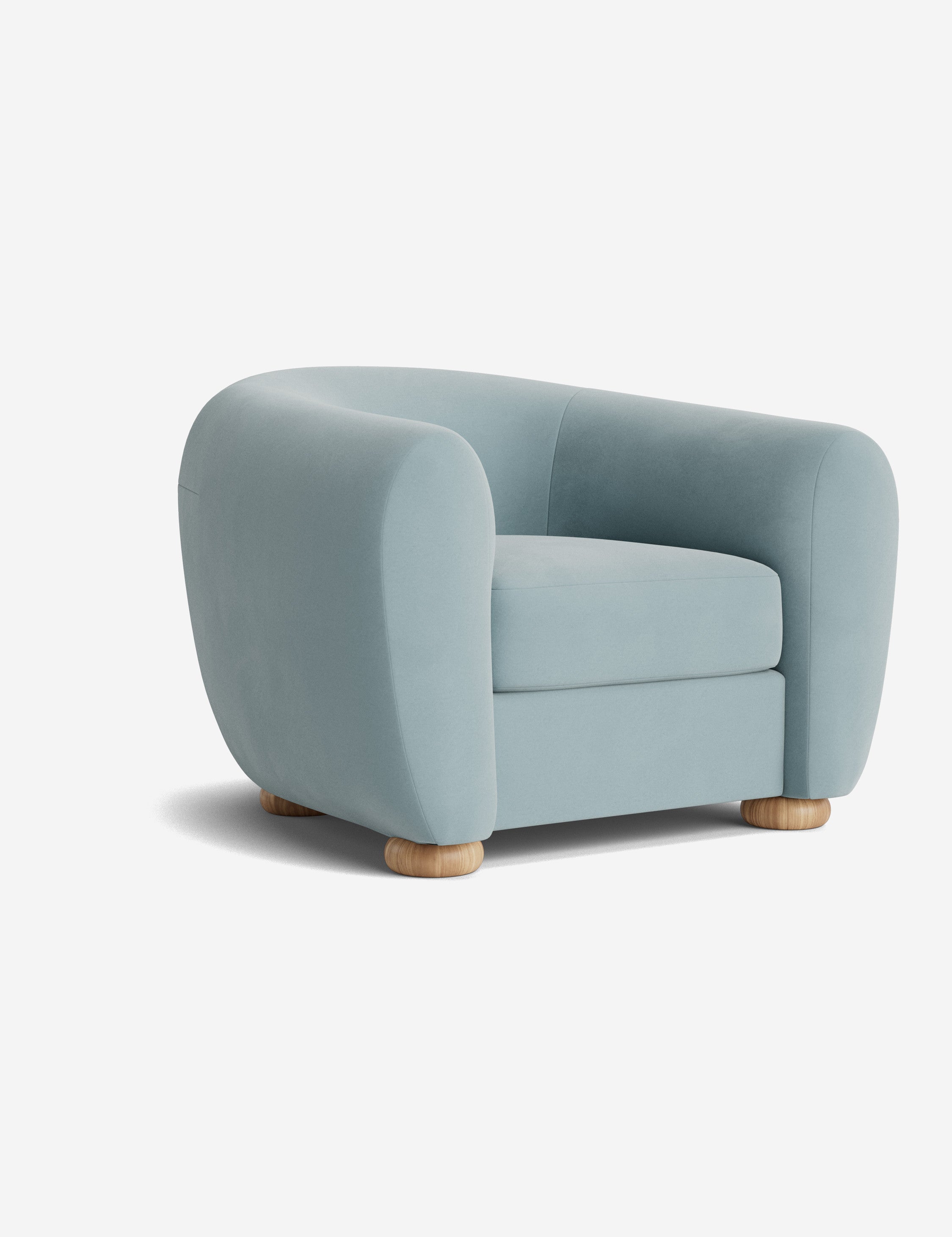 Amaroso Modern Accent Chair - Stylish Mid-Century Design for Living Room, Bedroom & Office - Comfortable Upholstered Armchair with Wooden Legs - Perfect for Reading, Relaxing & Home Decor