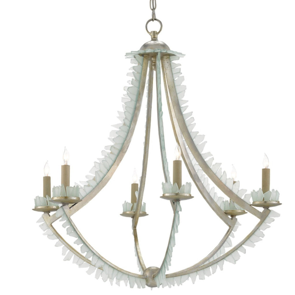 Stunning Saltwater Orb Chandelier - Modern Glass Pendant Light Fixture for Dining Room, Living Room & Bedroom | Elegant Coastal Home Decor Lighting