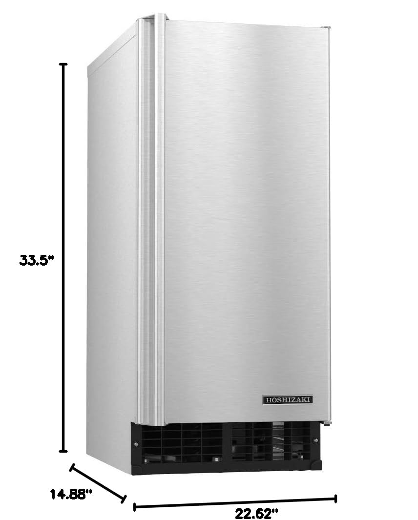 Hoshizaki AM-50BAJ Commercial Ice Maker Machine - 51 lbs Daily Production, Air Cooled System with Storage Bin - Perfect for Restaurants, Bars, and Catering Services