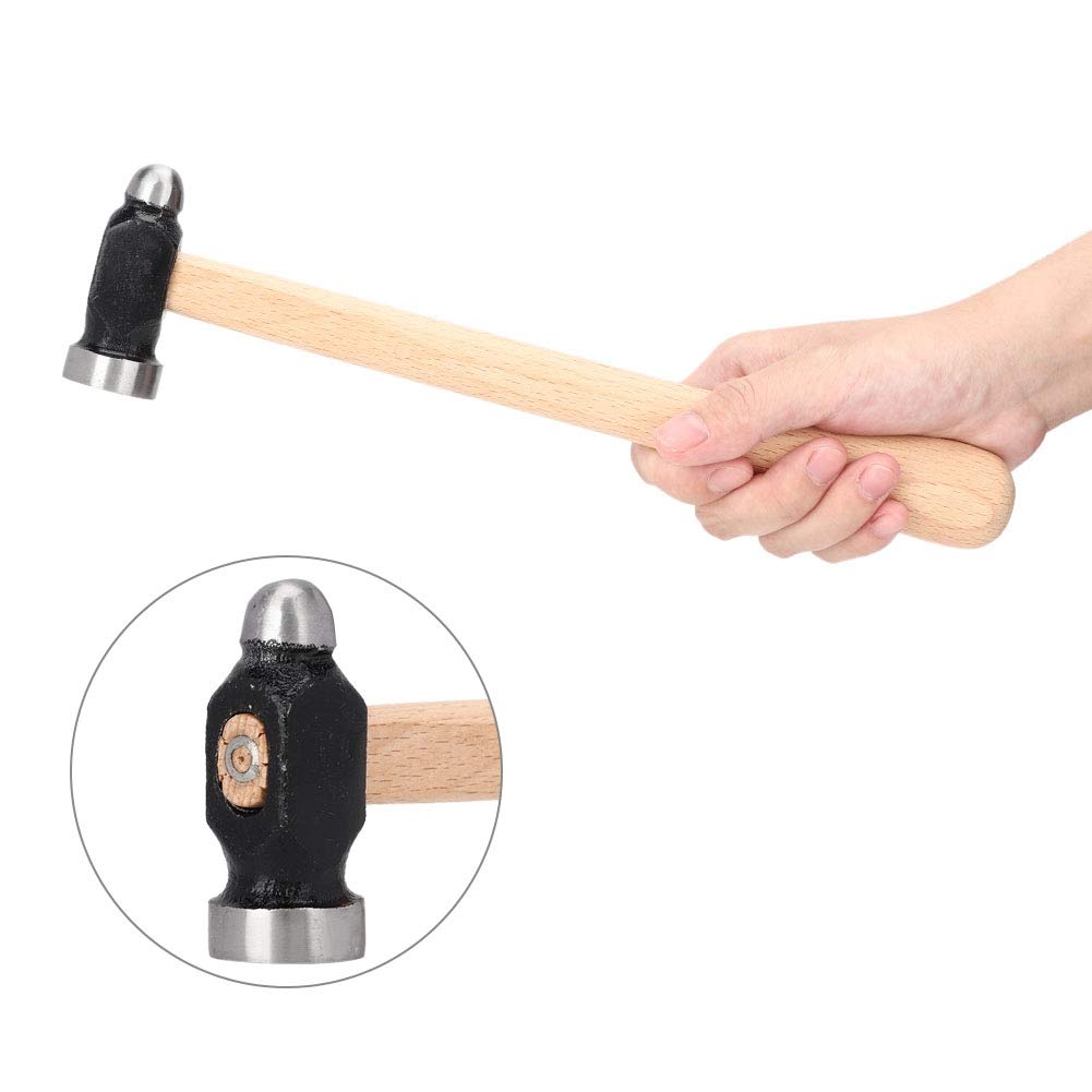26cm Jewelry Making Hammer with Comfortable Wood Handle - Round Double Head Craft Hammer for Jewelers, Metalworkers & DIY Enthusiasts | Perfect for Jewelry Repair, Metal Forming & Small Craft Projects