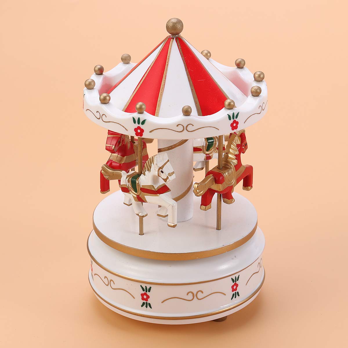 SEWACC Miniature Carousel Ornament - Handcrafted Box Carousel Decor for Christmas Tree, Home, and Party Decorations | Perfect for Holiday Gifts, DIY Crafts, and Collectibles