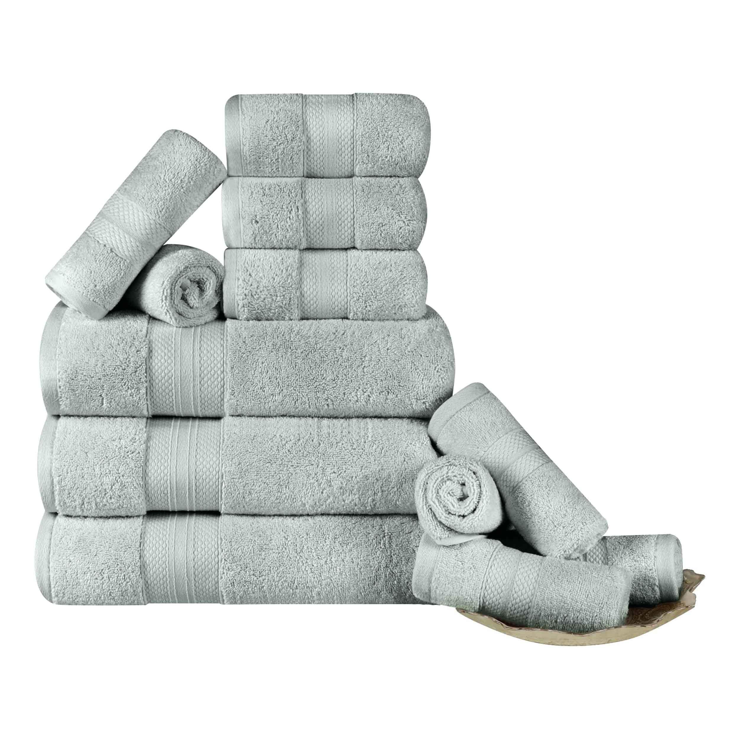Premium 12-Piece Ultra Plush Turkish Cotton Towel Set - Highly Absorbent, Soft & Quick-Drying Bath Towels for Spa, Gym & Luxury Home Use