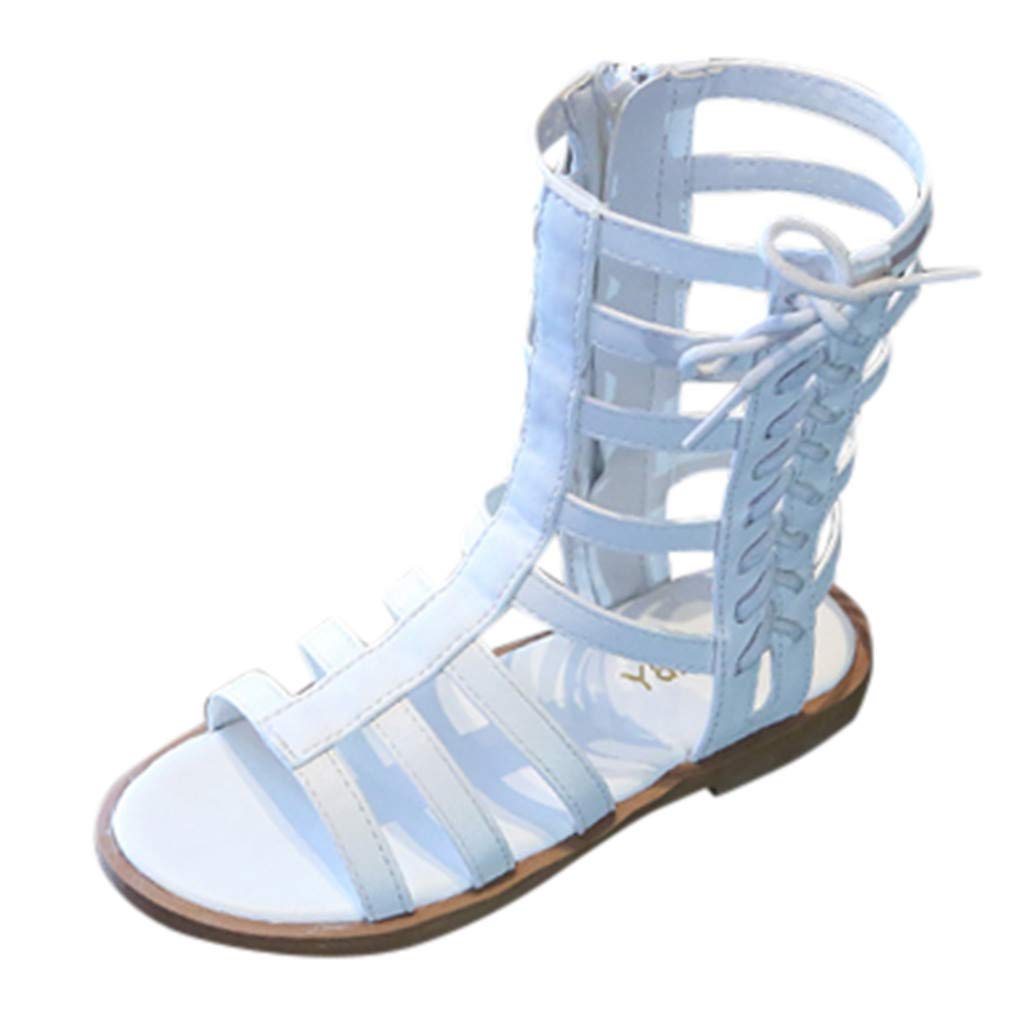 **Baby Girls Summer Roman Princess Sandals - Open Toe Zip Sandals for Toddler & Infant Kids | Comfortable Running Shoes for Boys & Girls | Perfect for Outdoor Play, Beach & Casual Wear**
