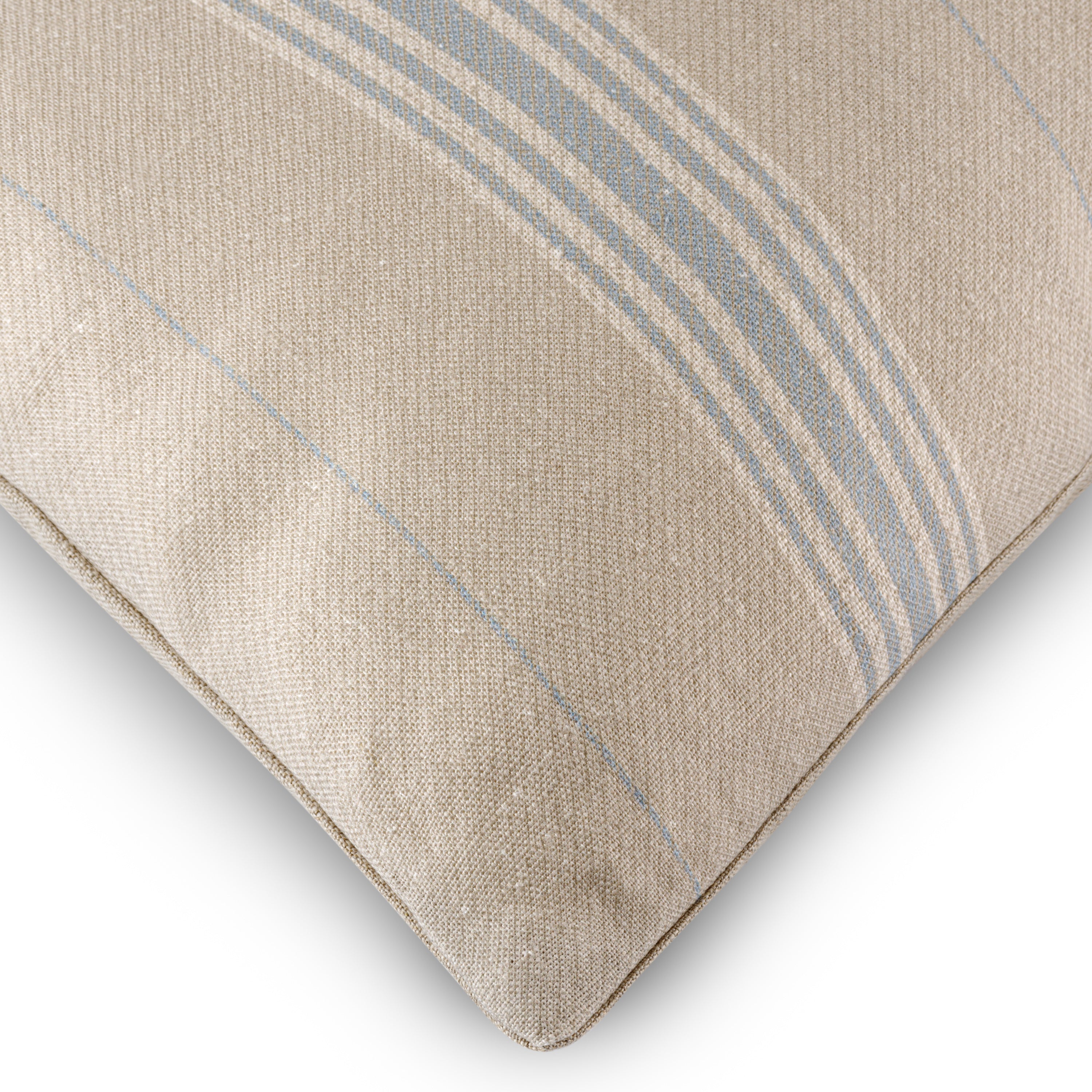 Vallon Striped Blue Linen Cushion Cover 55x32cm - Soft & Durable Home Decor for Sofa, Bed, or Chair - Perfect for Living Room, Bedroom & Office