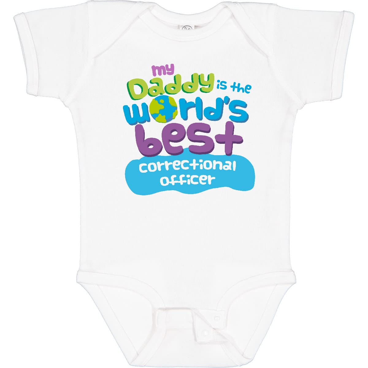Inktastic Daddy World's Best Correctional Officer Baby Bodysuit - Cute Infant Onesie for Proud Dads, Perfect for Family Photos & Special Occasions