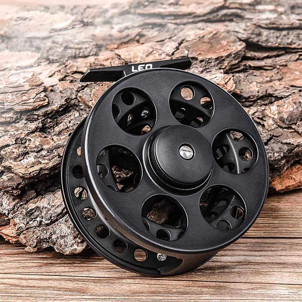 Premium Aluminum Fly Fishing Reel 3/4 5/6 7/8 Size - 75mm-84mm High Strength Left/Right Hand Casting Reel for Freshwater & Saltwater Fishing - Ideal for Trout, Bass, Salmon - Durable Black Fishing Gear for Anglers