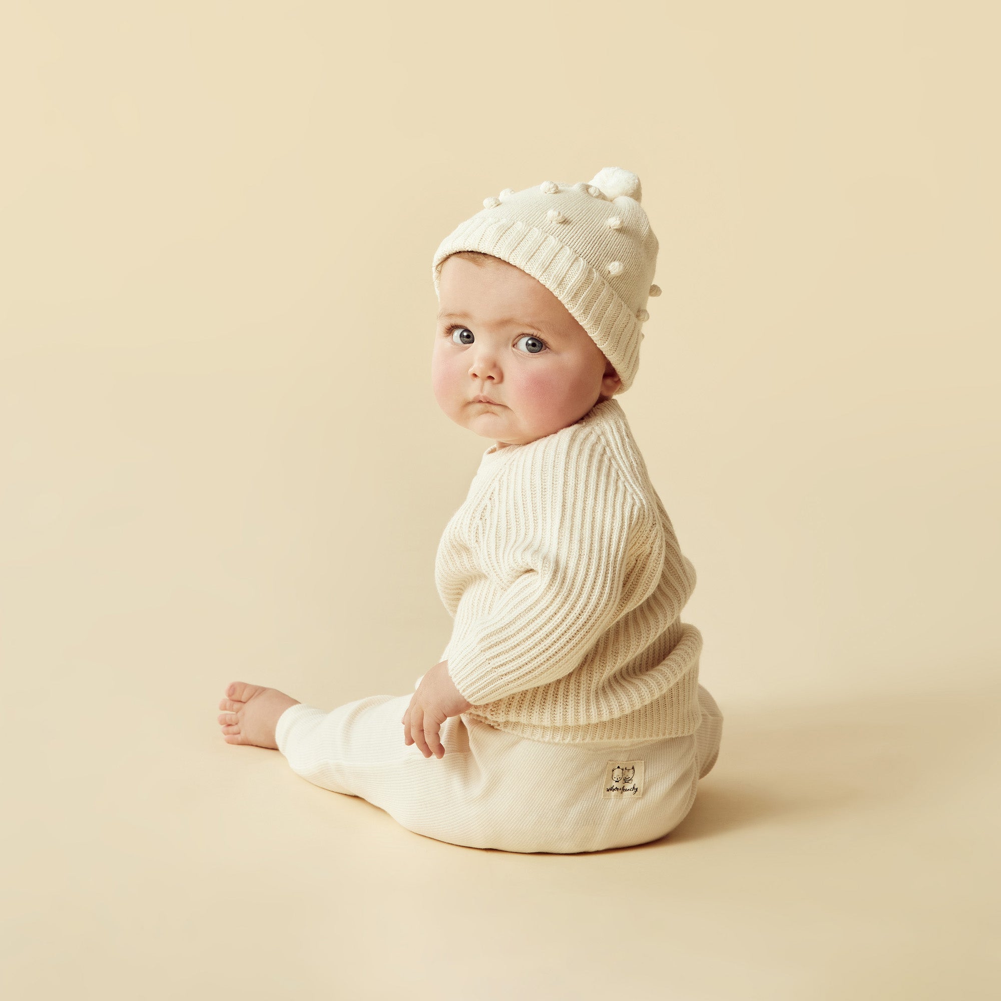 Soft Ecru Knitted Ribbed Jumper for Women | Cozy Winter Pullover | Perfect for Casual Outfits & Layering in Cold Weather