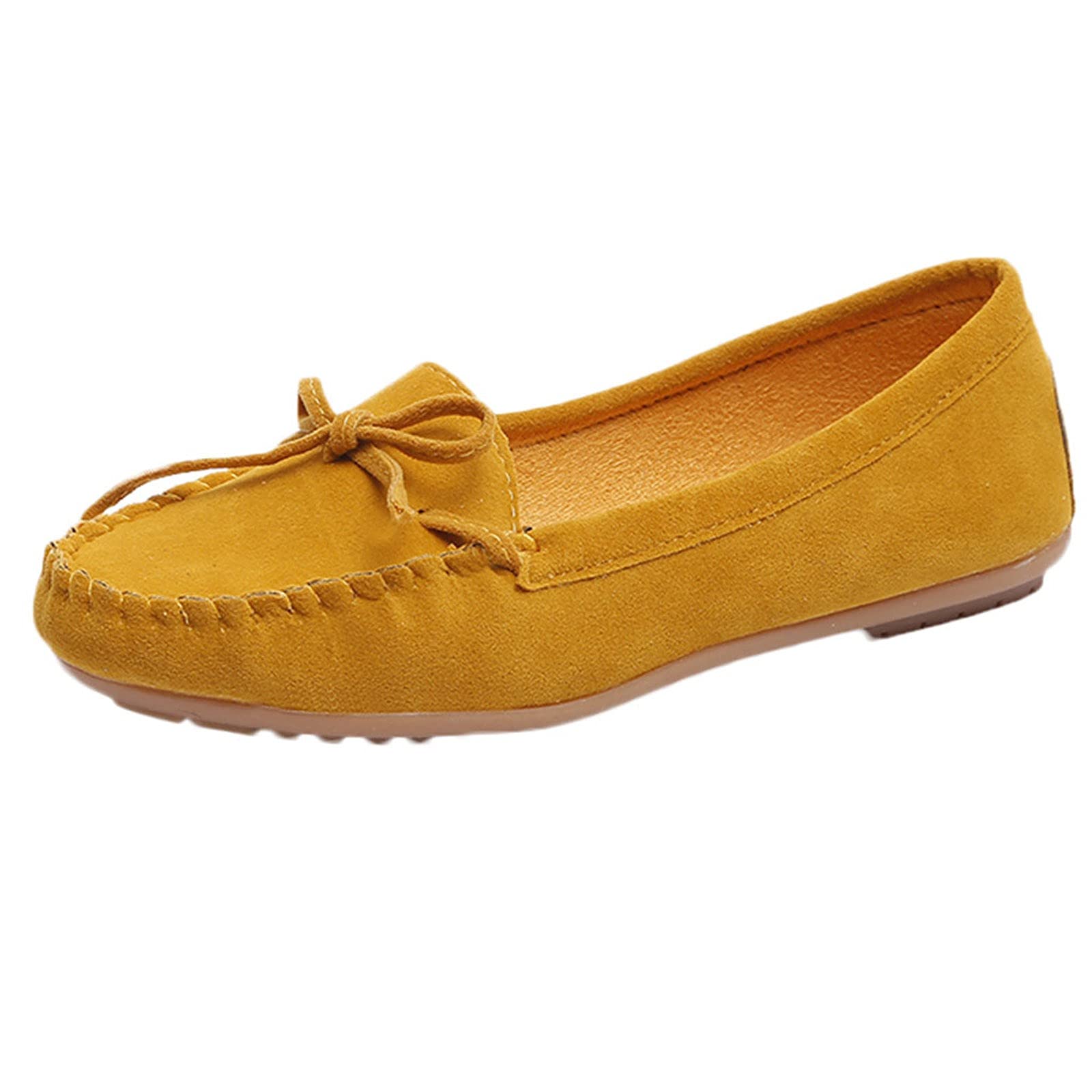 Women's Suede Slip-On Casual Shoes - Comfortable Round Toe Flat Shoes for Everyday Wear | Perfect for Work, Travel & Leisure Outfits