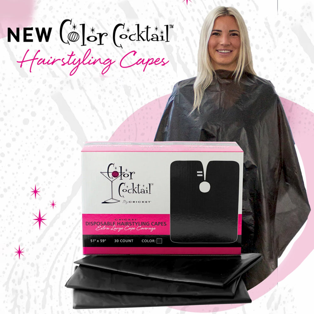 Extra Large Disposable Hair Cutting Capes for Barbers - 30 Pack, Black Chemical & Styling Capes for Cricket, Salons & Home Use