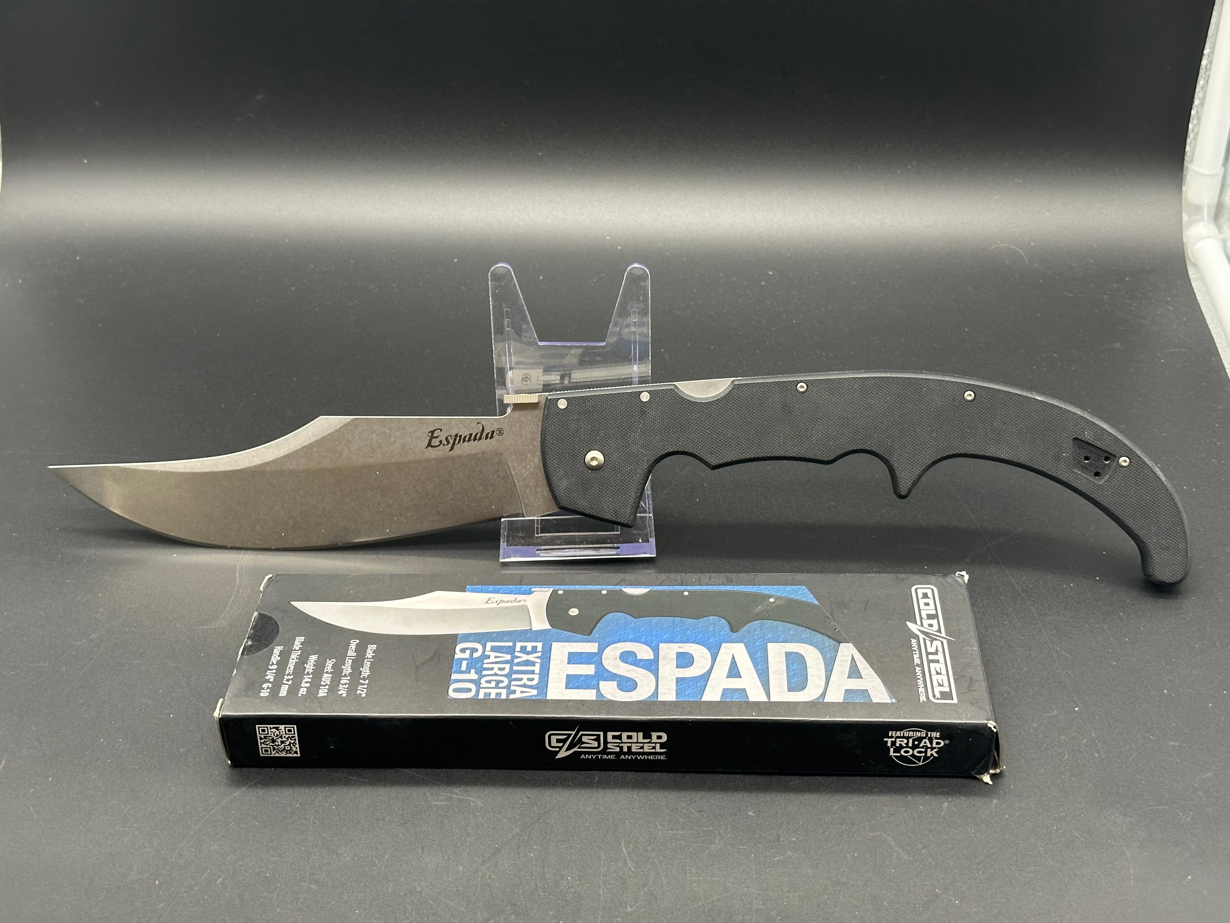Cold Steel Espada XL G-10 Lockback Folding Knife - 7.5