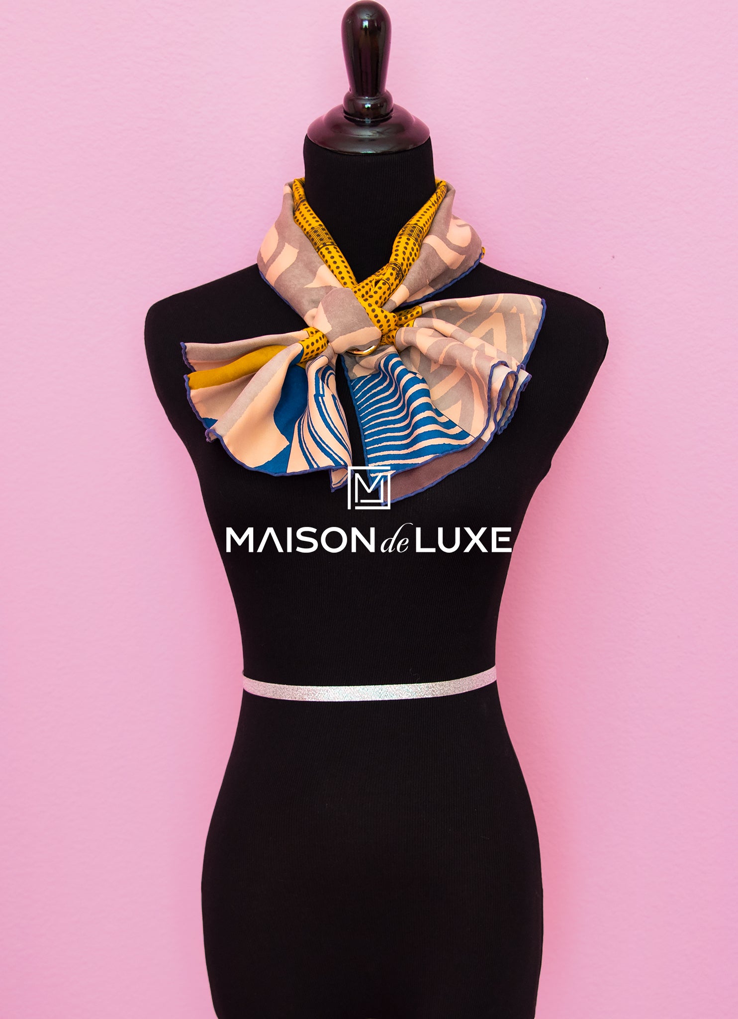 Hermes Silk Scarf 90cm - Luxury Twill Wash Scarf with Boucleries Detail for Women | Perfect for Elegant Outfits, Gifts & Special Occasions