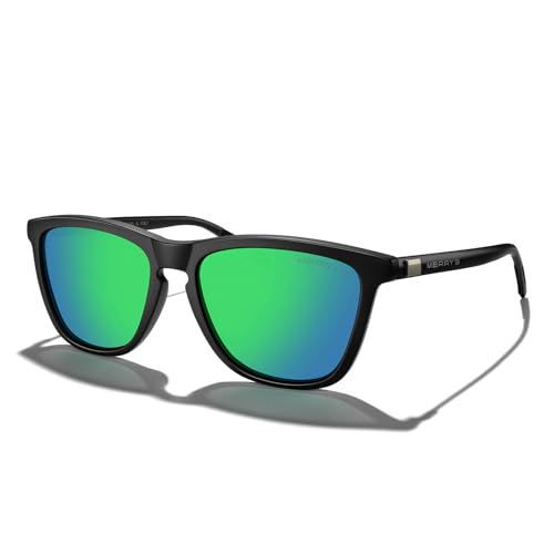 Matte Black Frame/Green Mirror Lens/Black Temples