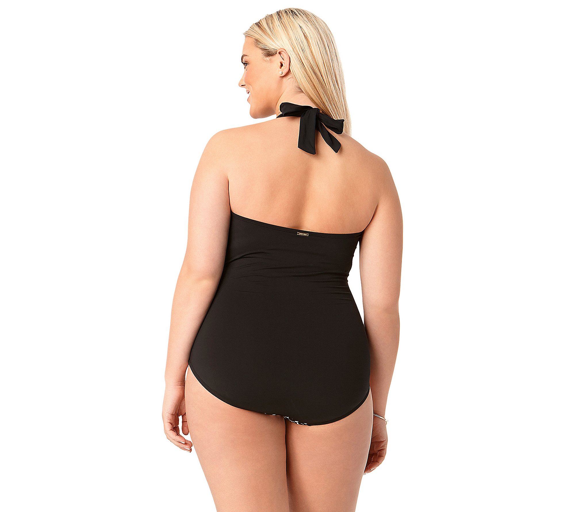 Anne Cole Women's Plus-Size Antigua Shirred Halter One-Piece Swimsuit - Flattering Swimwear for Curvy Women, Comfortable & Stylish Beachwear for Pool, Vacation & Summer Activities