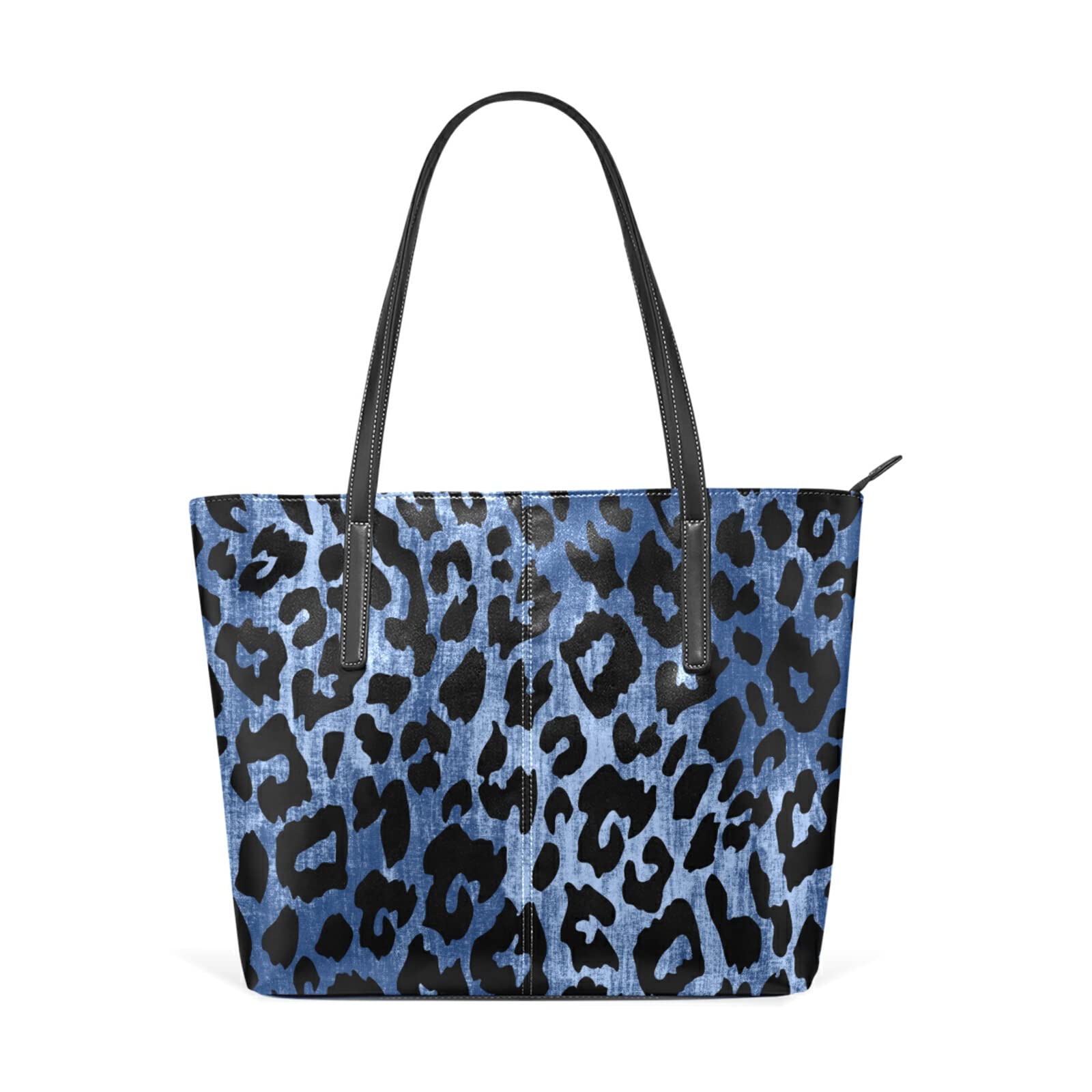 Blue Leopard Print Leather Crossbody Bag for Women - Stylish & Trendy for Daily Use