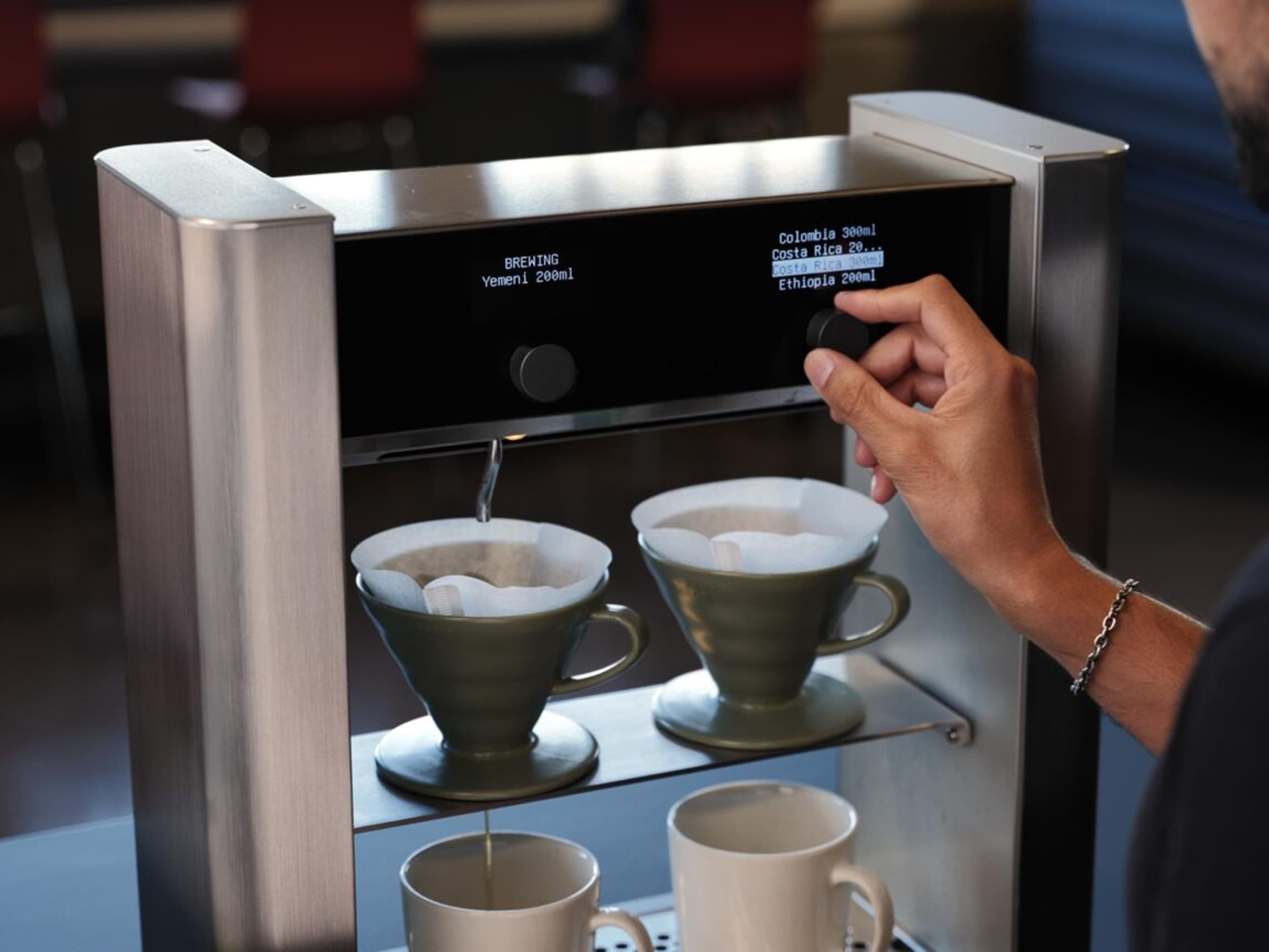 Poursteady PS2 2-Cup Pour Over Coffee Brewer - White or Custom Color | Perfect for Home Baristas & Specialty Coffee Shops