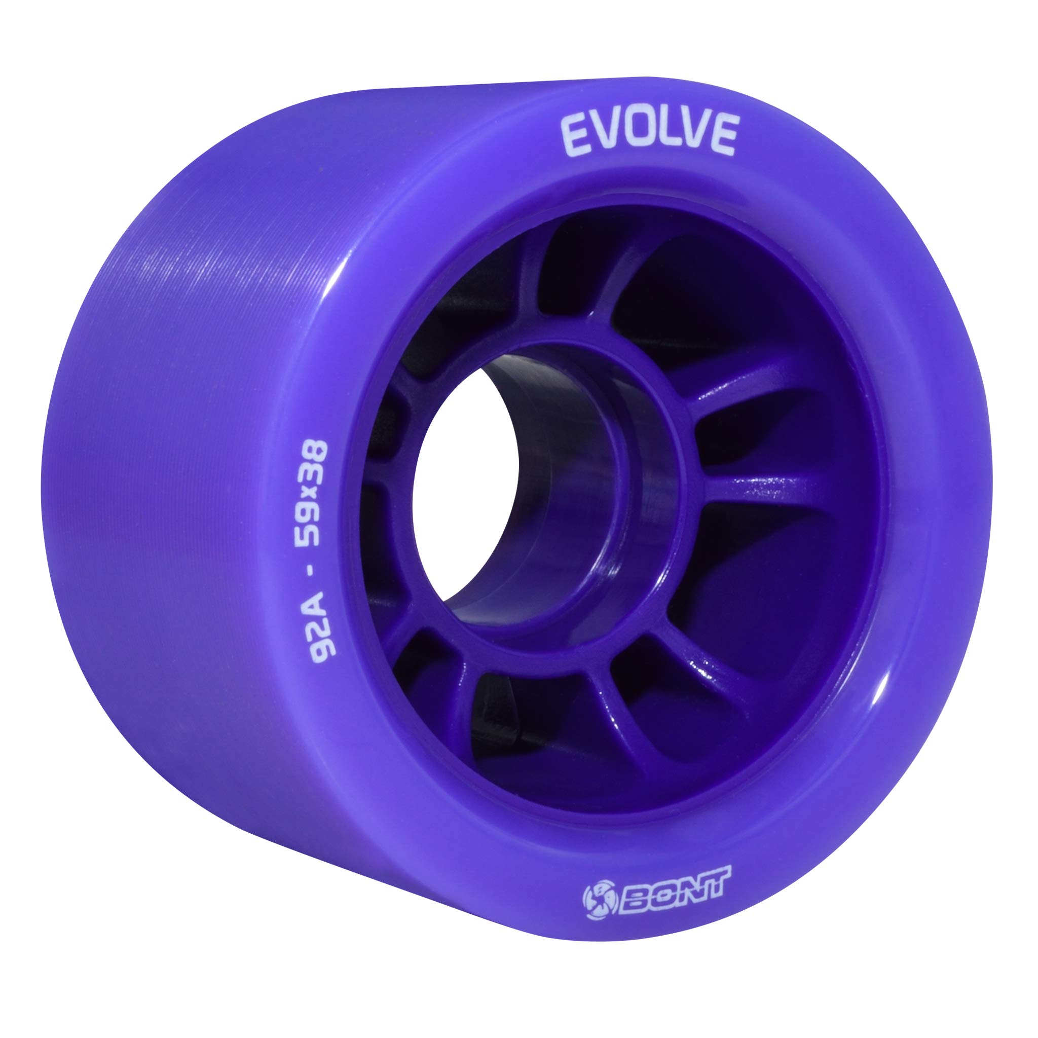 Bont Skates - Evolve Roller Derby Skate Wheels for Indoor Skating - 88A 92A 95A 98A Durometer - Red, Black, Blue, Purple - Perfect for Roller Derby, Rink Skating & Artistic Roller Skating