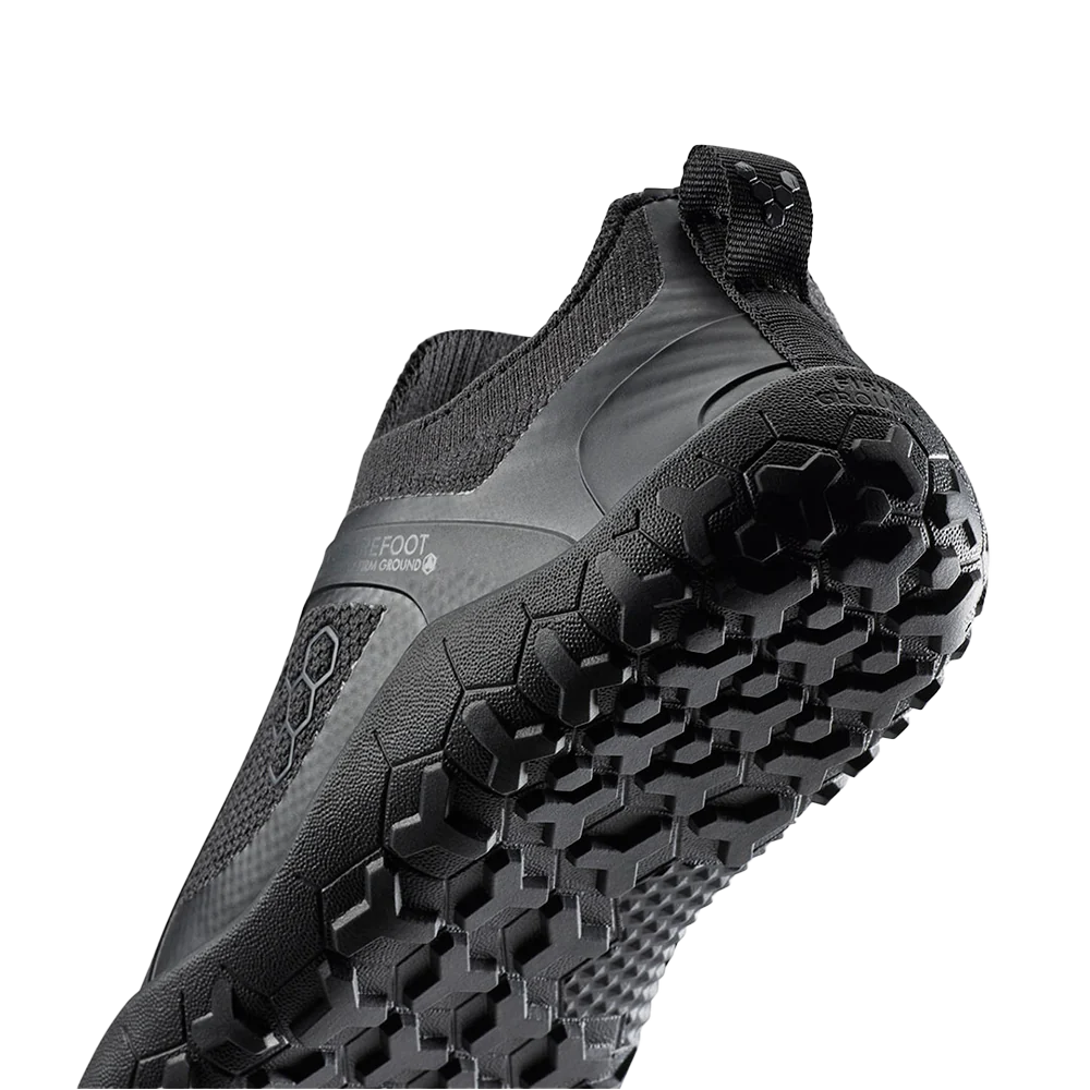 Vivobarefoot Primus Trail Knit FG Women's Hiking Shoes - Obsidian Color | Barefoot Trail Running & Outdoor Adventure Footwear for Women