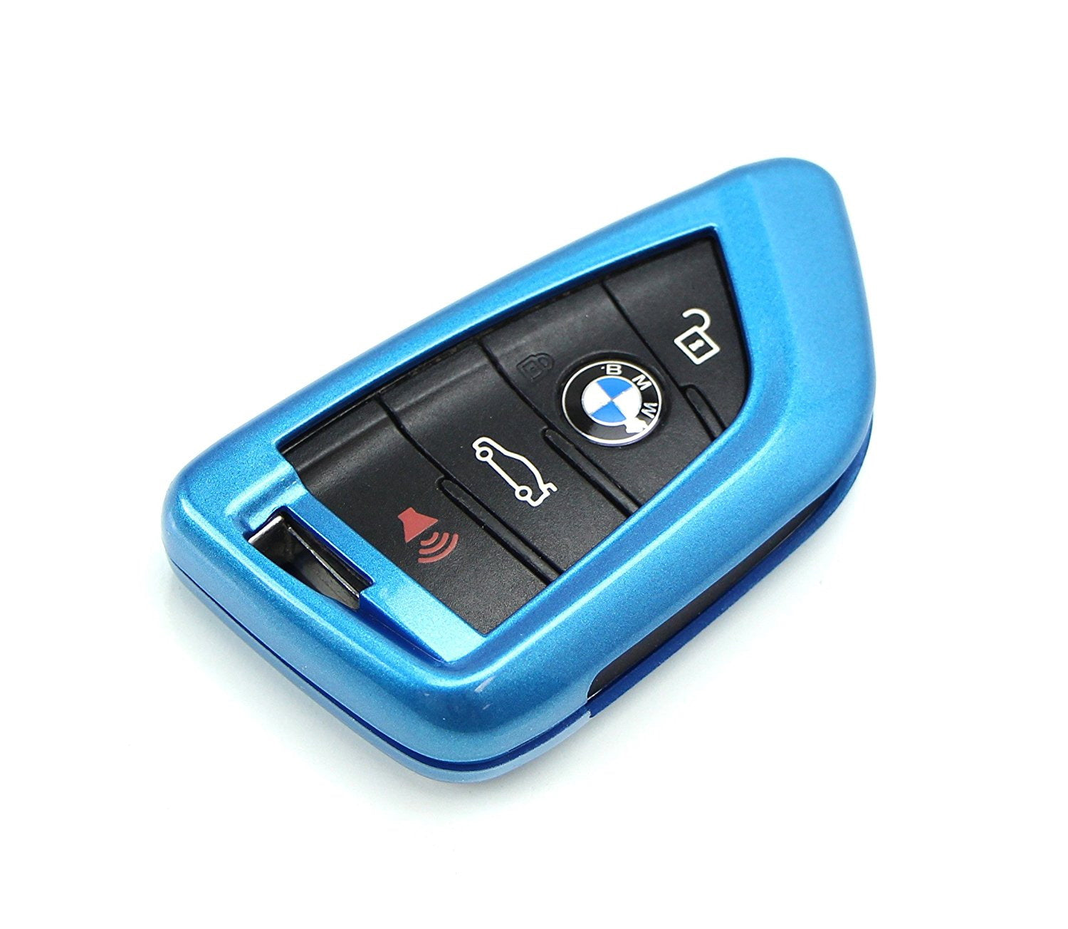 Premium Glossy Blue Smart Key Fob Cover for BMW X1 X4 X5 X6 5 Series 7 Series - Exact Fit Replacement Case with Scratch Protection (Perfect for Daily Use, Gifting & Car Enthusiasts)
