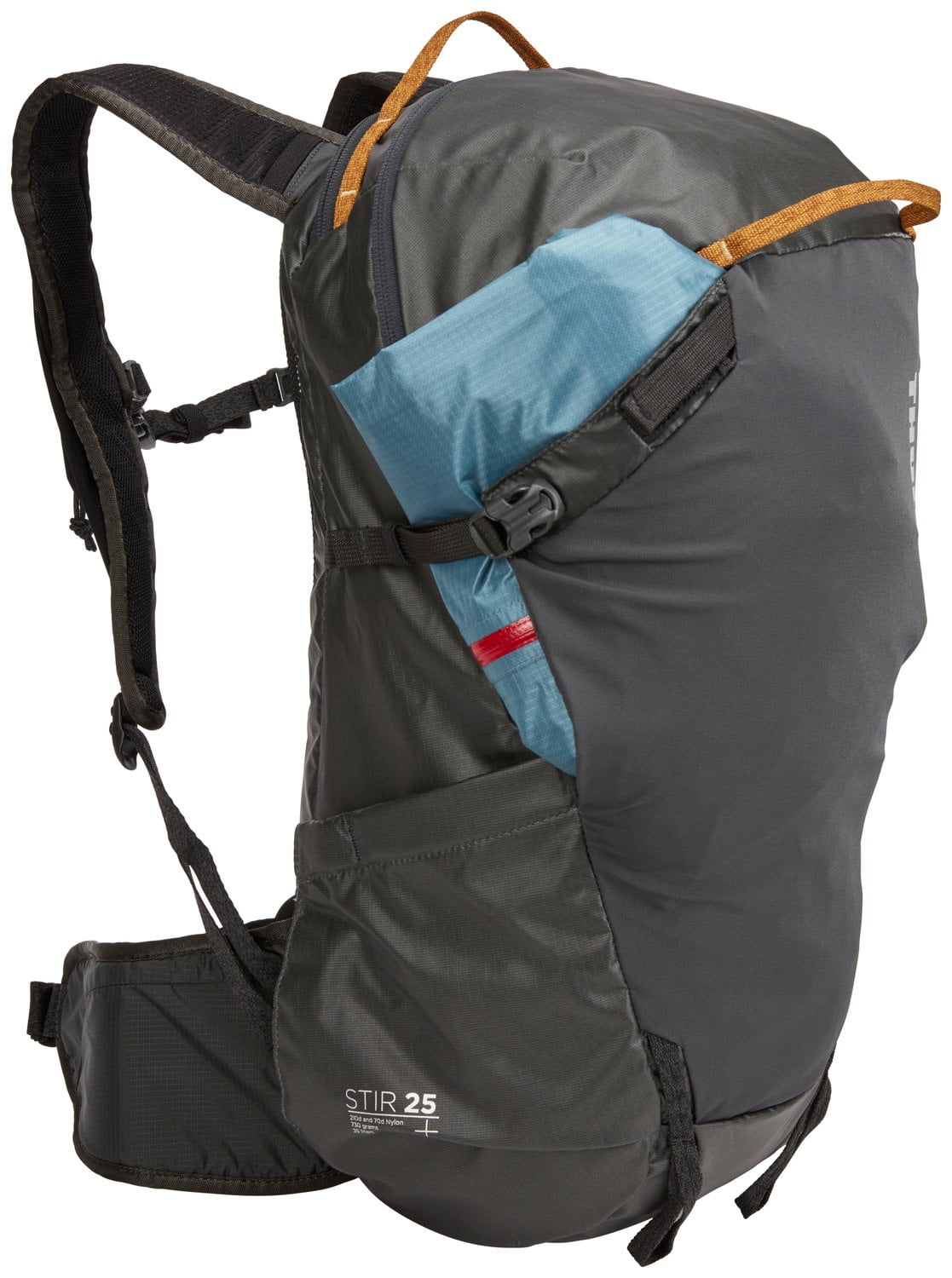 Thule Stir 25L Men's Hiking Backpack - Lightweight & Durable Daypack for Outdoor Adventures (Obsidian Gray) - Perfect for Camping, Trekking & Travel