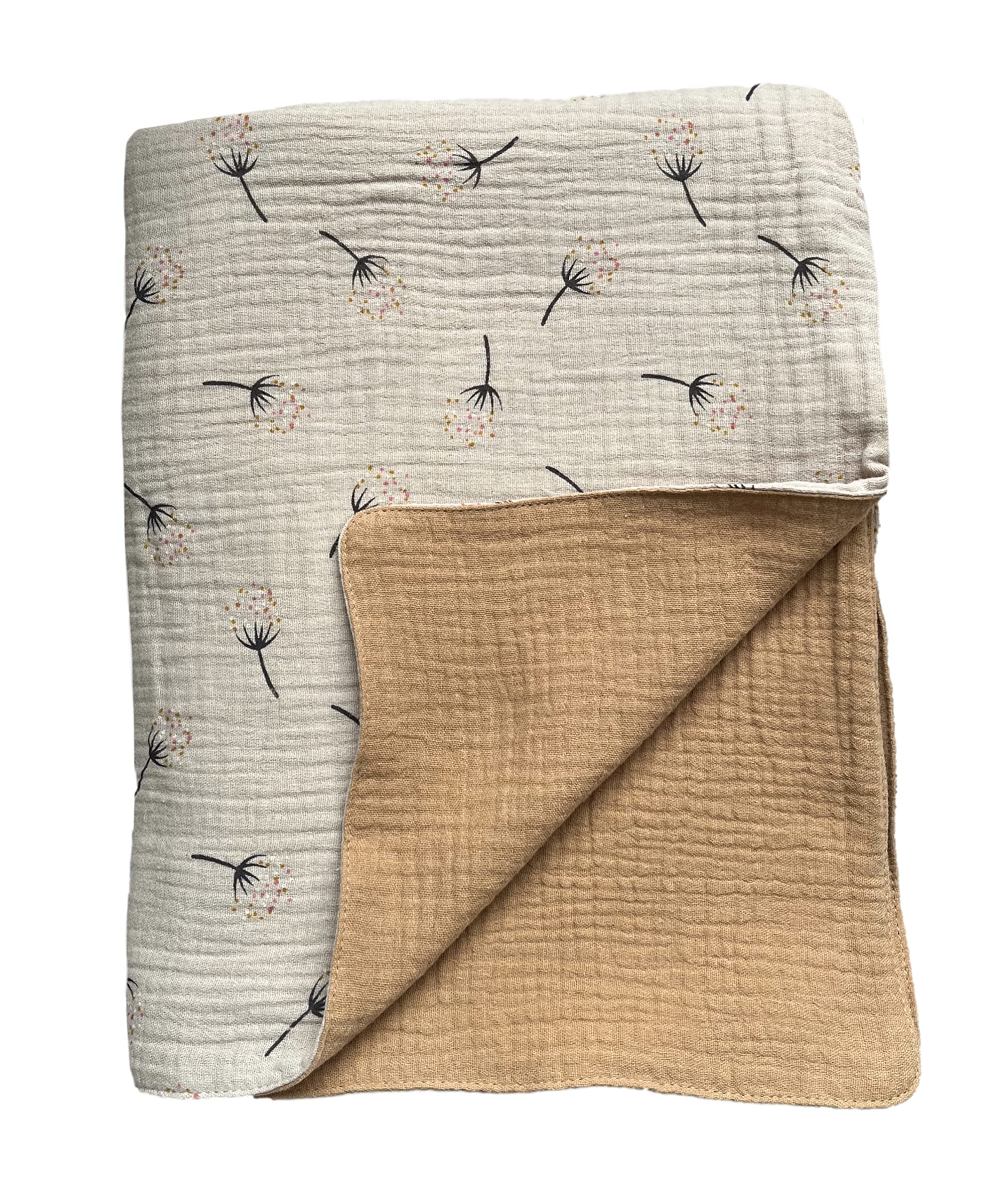 Leyl&Ari Muslin Toddler Quilt - Soft Baby Blanket for Boys & Girls | Organic Cotton Gender-Neutral Newborn Blanket | USA-Made Nursery Essential for Crib, Stroller & Swaddling
